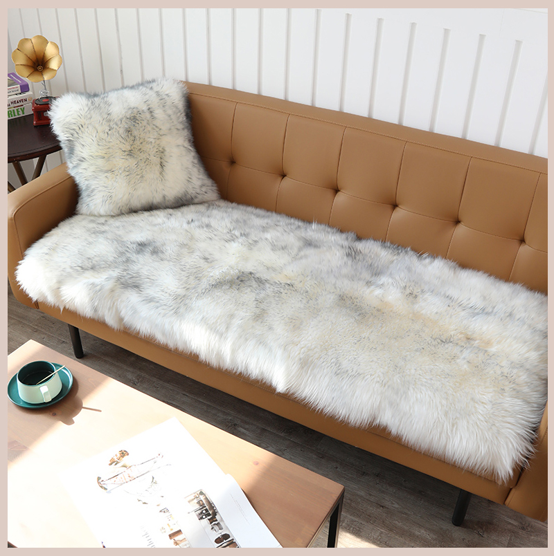 高档真皮毛垫子沙发防滑坐垫长方形垫四季通用羊毛垫定做贵妃皮毛一体