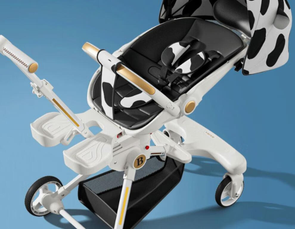 好孩子(gb)婴儿手推车遛娃神器一键收车可坐可躺双向溜娃神器高景观1