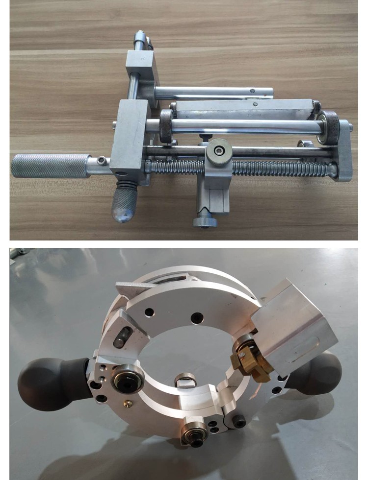 定制适用90110160250315pe管旋转刮刀手动爬壁式刮刀去除中间氧化层