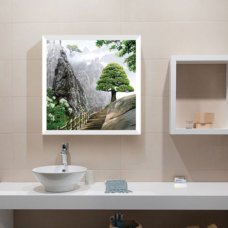 浴室折叠收纳柜置物架卫生间衣服储物柜神器厕所壁画免打孔壁挂式2月