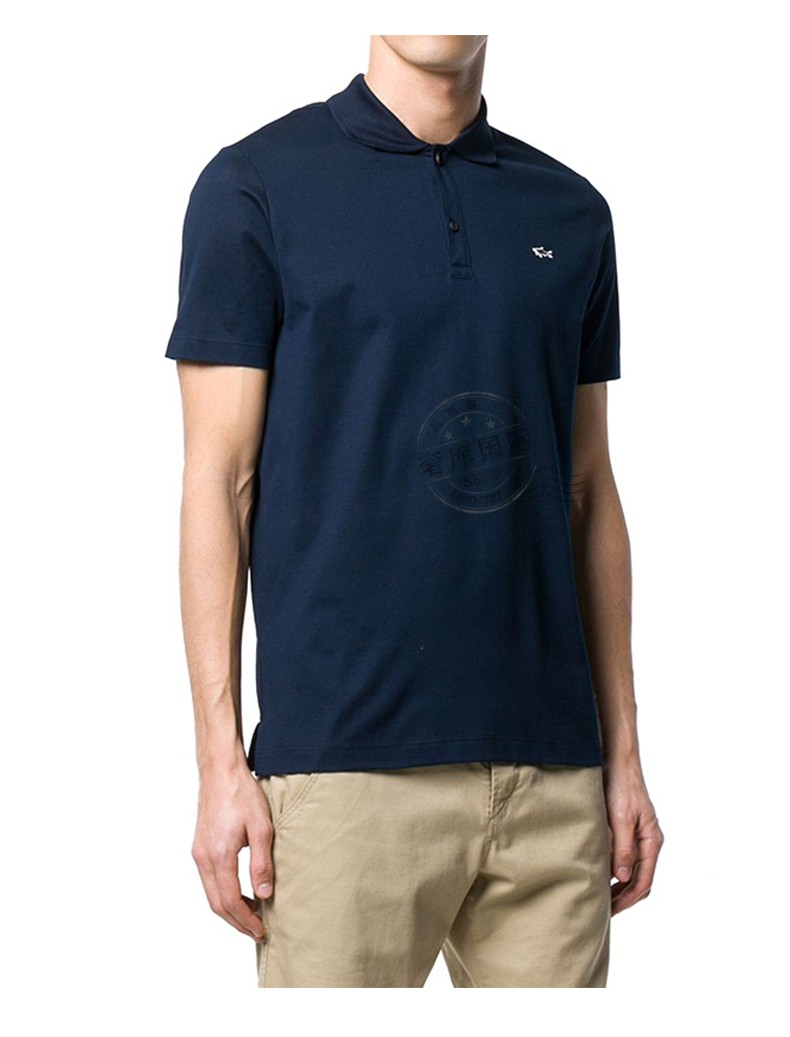 paulshark保罗鲨鱼t恤男士logo图案翻领短袖polo衫白色c0p1013010xl