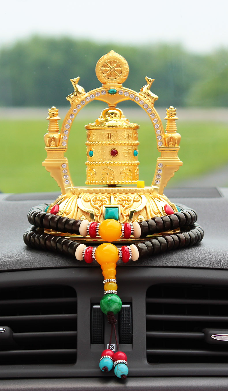 华为hua智选生态产品通用太阳能转经轮汽车摆件转经筒车载香水保平安