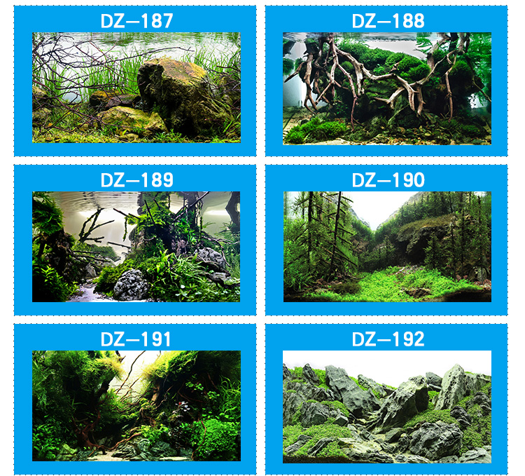 琪彩鱼缸背景纸画高清图3d立体水族箱贴纸热带鱼缸壁纸造景装饰山水景