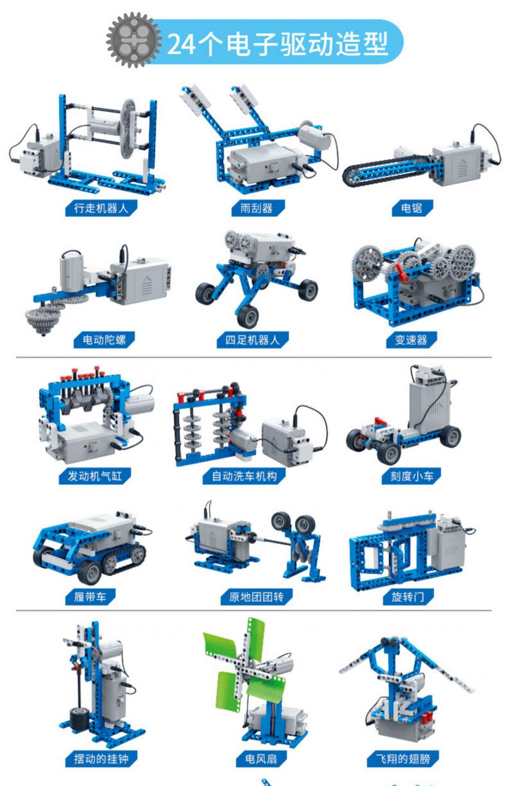 乐高lego星堡邦宝6932编程积木机械齿轮动力机器人科教电动拼插