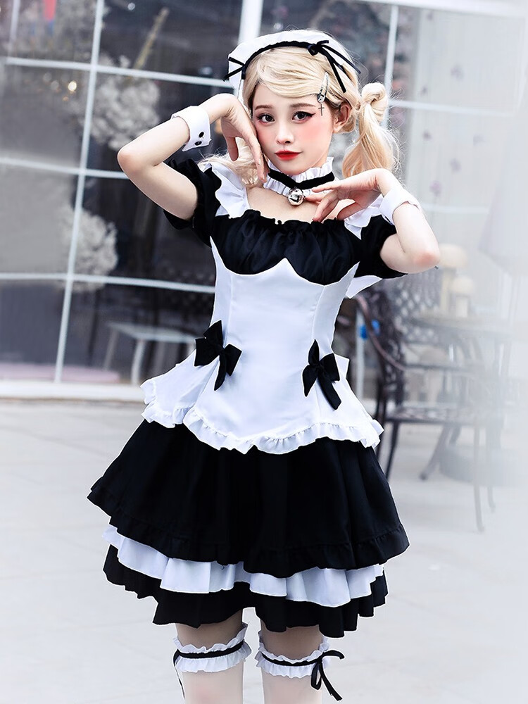 uosu奇迹暖暖女仆装cos可爱风女装大佬洛丽塔佣lolita连衣裙大码uosu