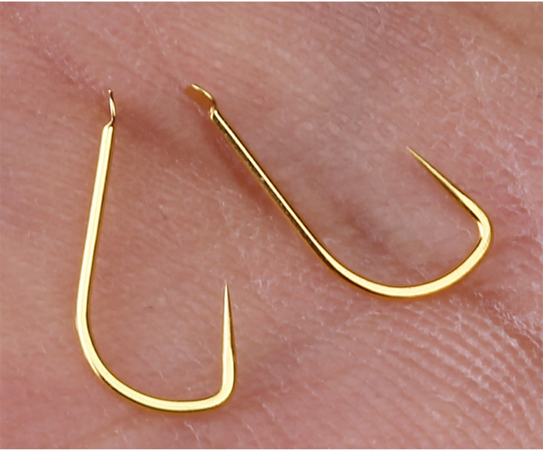 金袖鱼钩散装日本进口袖钩钓鱼钩细条极细鲫鱼钩鱼勾有无倒刺进口平打