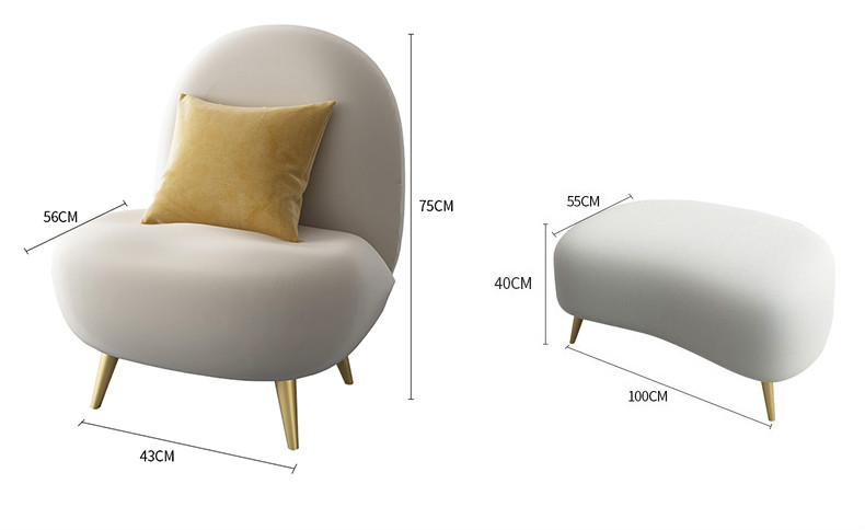 欧绿卡北欧沙发茶几组合弧形创意办公室异形接待会客服装店休闲休息区