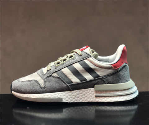 新款三叶草悟空软底爆米花鞋透气复古跑步鞋老爹鞋 zx500 深灰 45