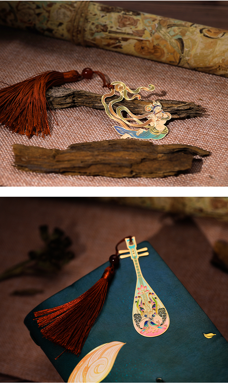 子芒书签金属敦煌研究院镂空金属书签礼盒敦煌文创书签中国风创意博物