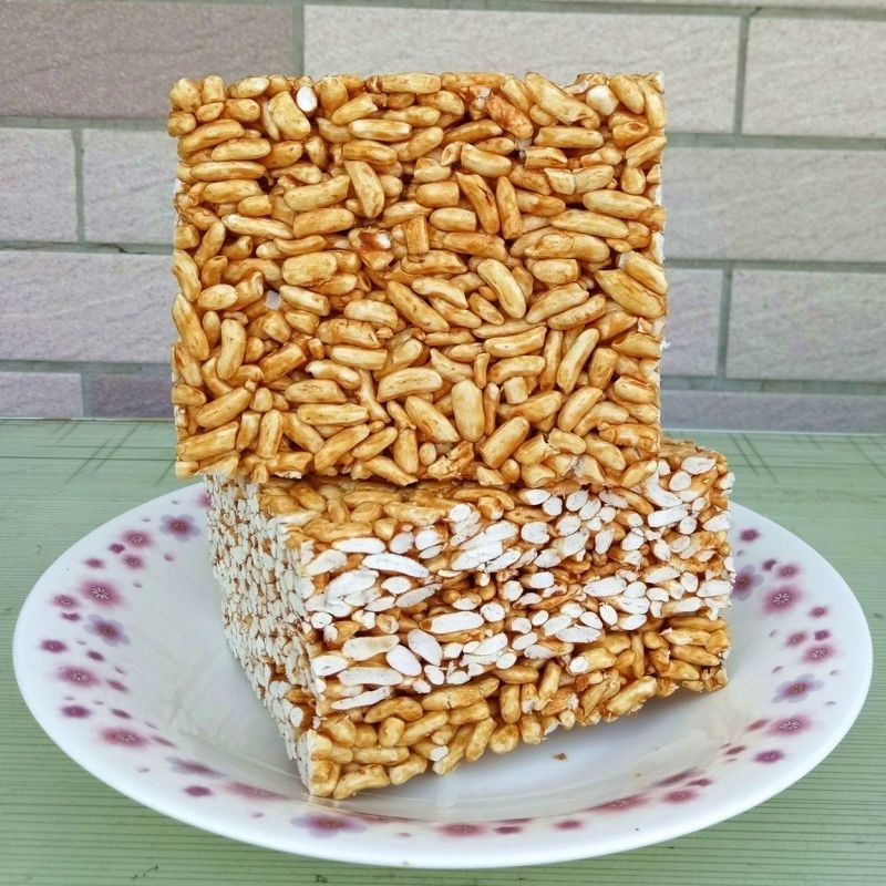 广西米花糖钦州特产大米爆米花米花糖8090怀旧零食小吃圆米米花2包