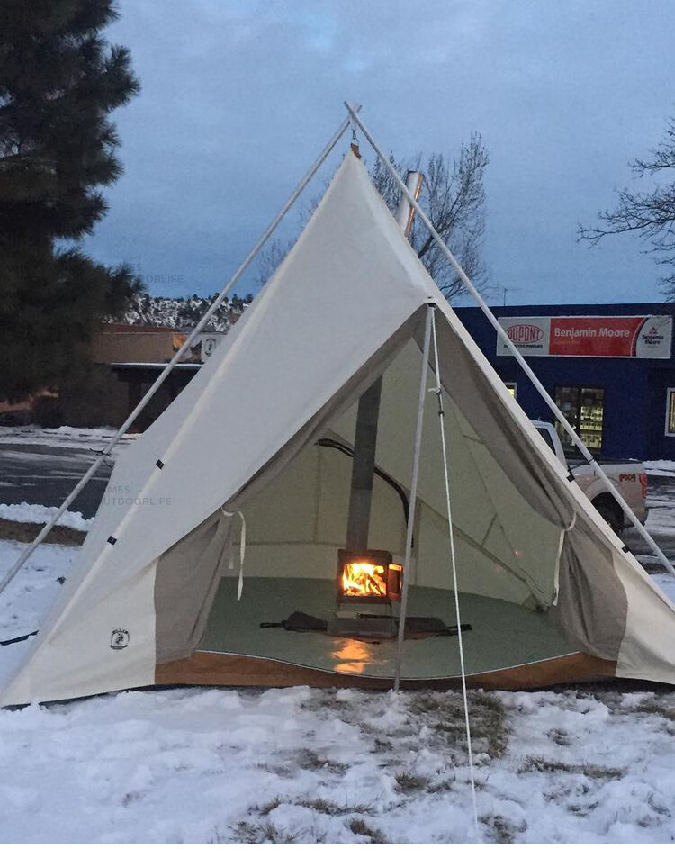 美国制进口ellis户外露营复古美式西部牛仔美剧黄石同款帆布帐篷 米