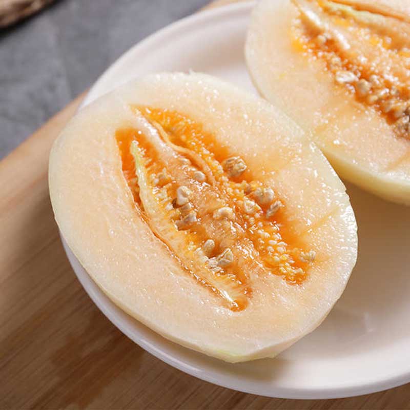 白皮甜瓜脆梨甜瓜种籽天蜜脆梨种子香瓜白如玉甜如蜜高产四季蔬菜原厂