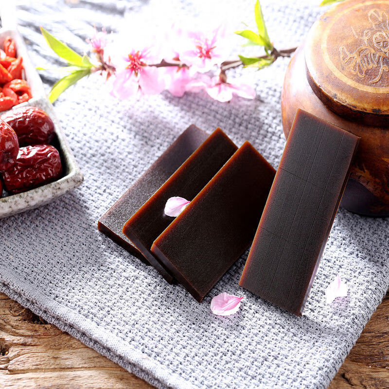 鹿胶中药材鹿角胶块正宗鹿胶250克铁盒装食用鹿胶有龟胶阿胶官方直营