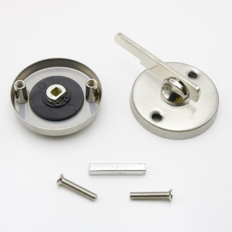 公共卫生间隔断五金配件厕所连接件不锈钢有无人指示门锁门扣平装门