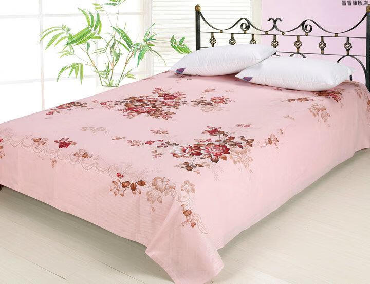 民光老床单民光床单老式国民上海被单加厚印花丝光双人传统怀旧 新绿