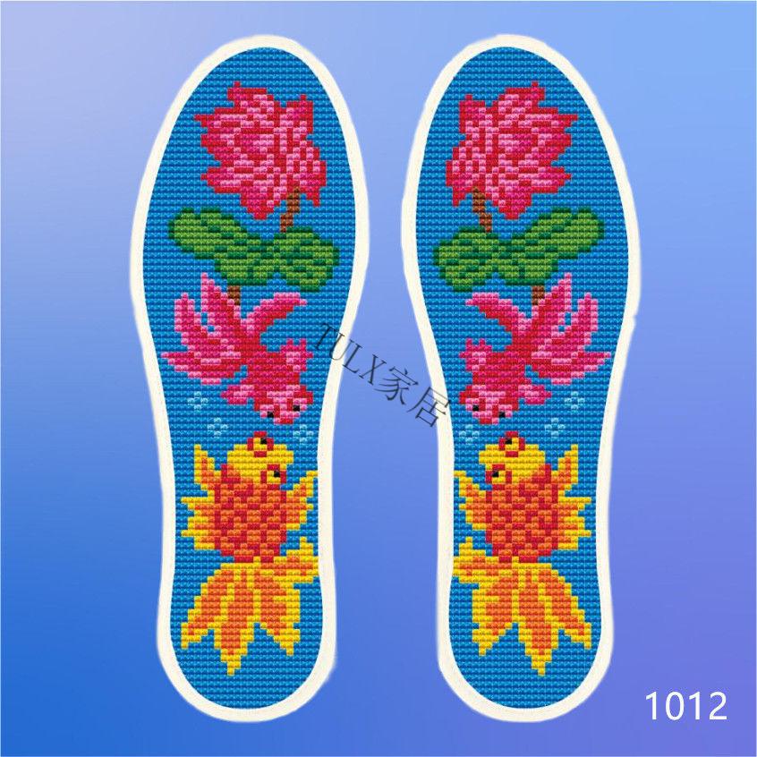 十字绣鞋垫鞋垫十字绣可选图自己绣带针线男女通用手工绣花印花精准吸