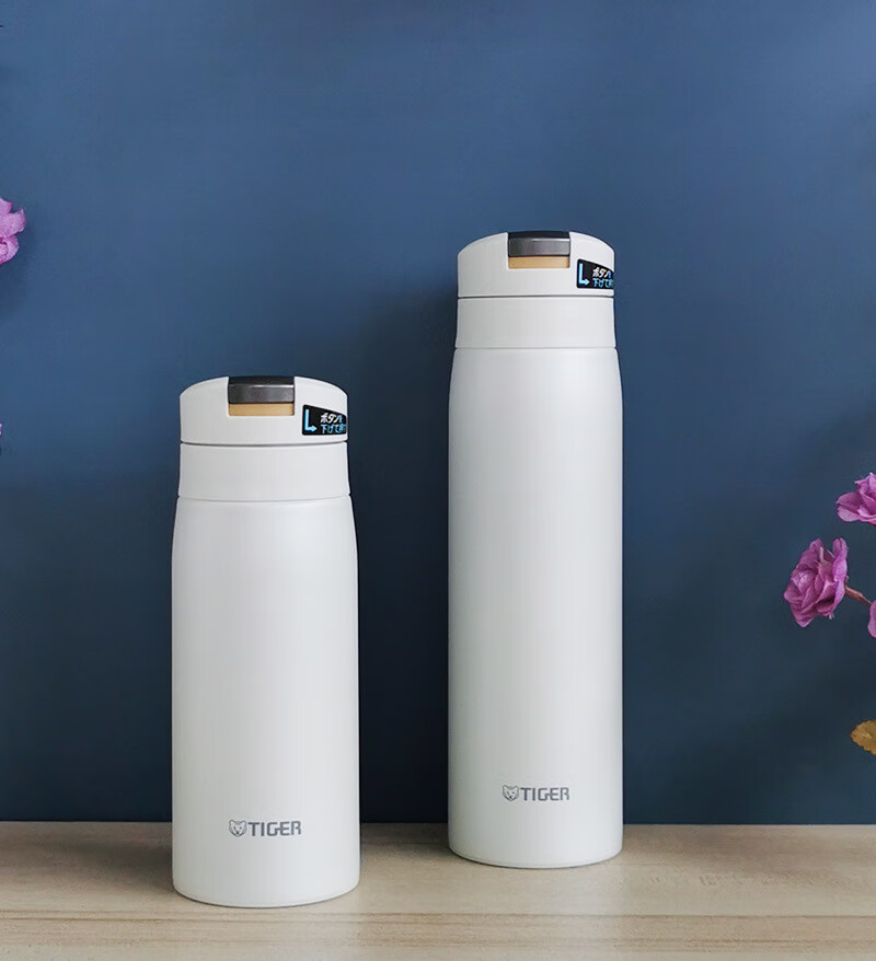 日本tiger虎牌保温杯原装进口礼品杯刻字logo mcx-a352钢色 350-600ml
