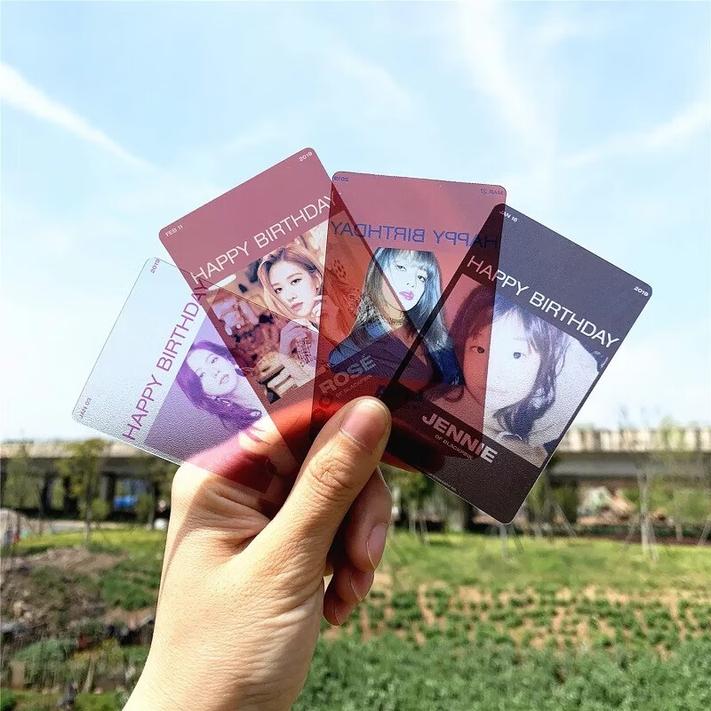 粉墨blackpink透卡粉墨磨砂小卡ins风女团周边一套8张透卡a贴纸包贴纸