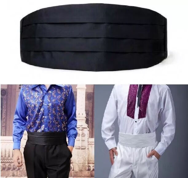 趣仕达新品礼服腰封男演出服黑色宽腰封男礼服束腰装饰中学生大合唱团