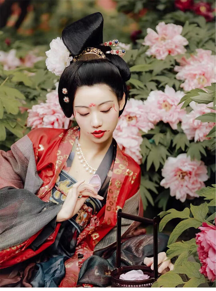 唐妮 古风汉服假发包古装假发发髻唐风大小单刀半翻刀髻汉服唐魏晋