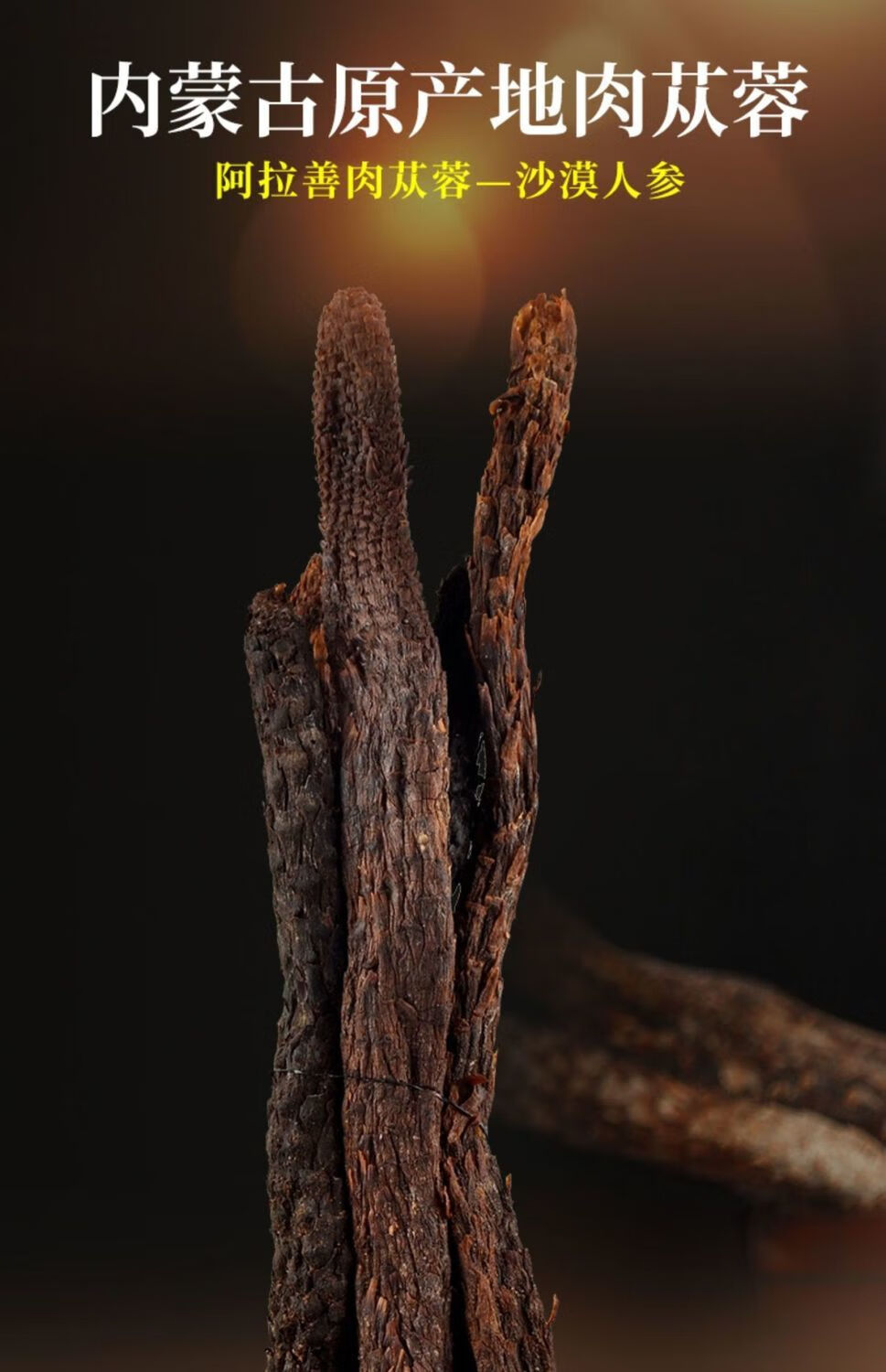内蒙古阿拉善肉苁蓉野生泡茶泡酒中药材锁阳500克2年生肉苁蓉一斤锁阳
