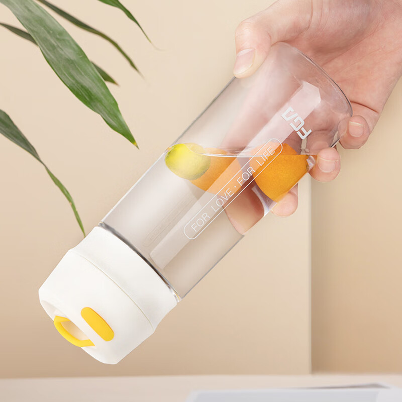 富光太空杯健身大容量杯子运动水杯男女便携过滤学生泡茶杯塑料瓶 浅