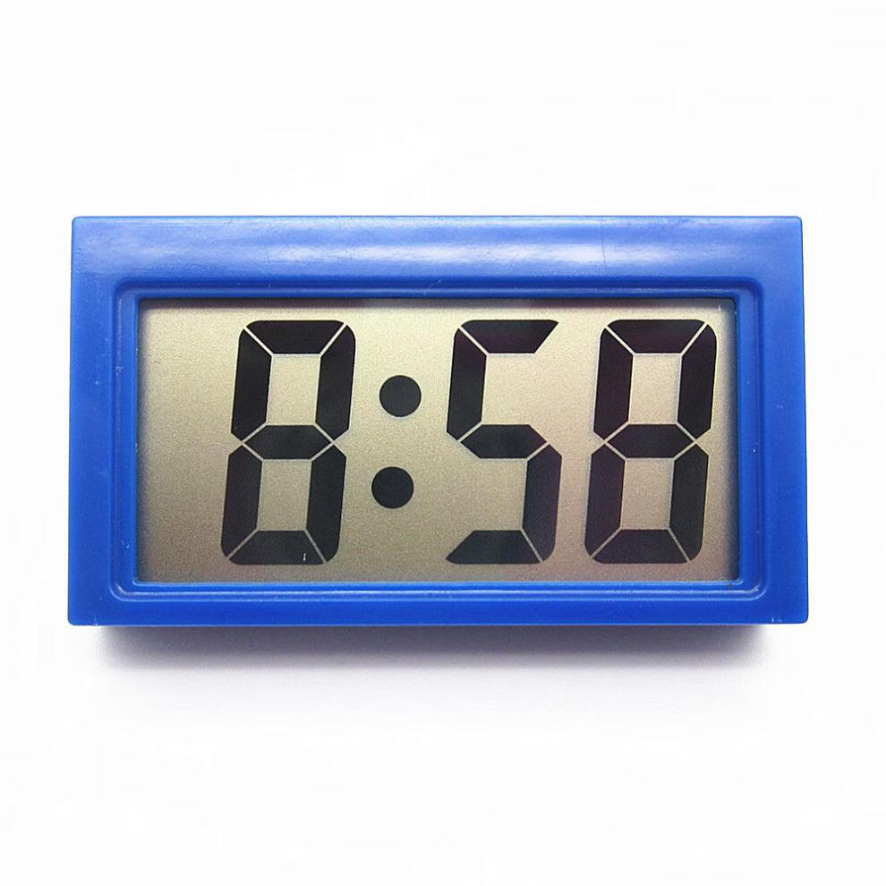 液晶电子钟电子表可粘贴车载吸盘式便携时钟汽车用数显迷你透明液晶