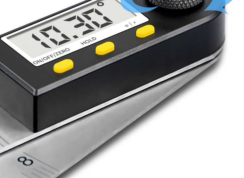 韦度(wd)数显角度尺 不锈钢电子角度规 量角器 角尺测量仪 0-200mm