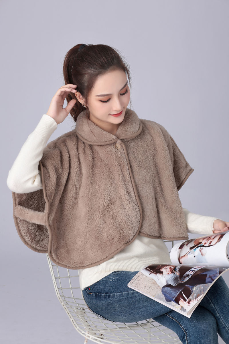 空调房披肩秋冬加厚保暖睡觉防寒披肩女外搭护颈护背坎肩护肩套神器