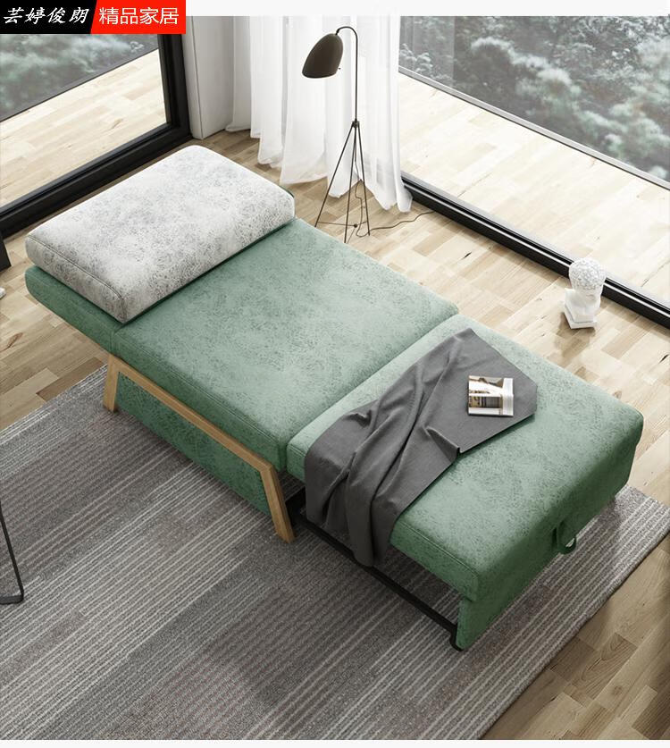 单人沙发床折叠可伸缩科技布单人书房沙发床两用双人坐卧伸缩书柜折叠