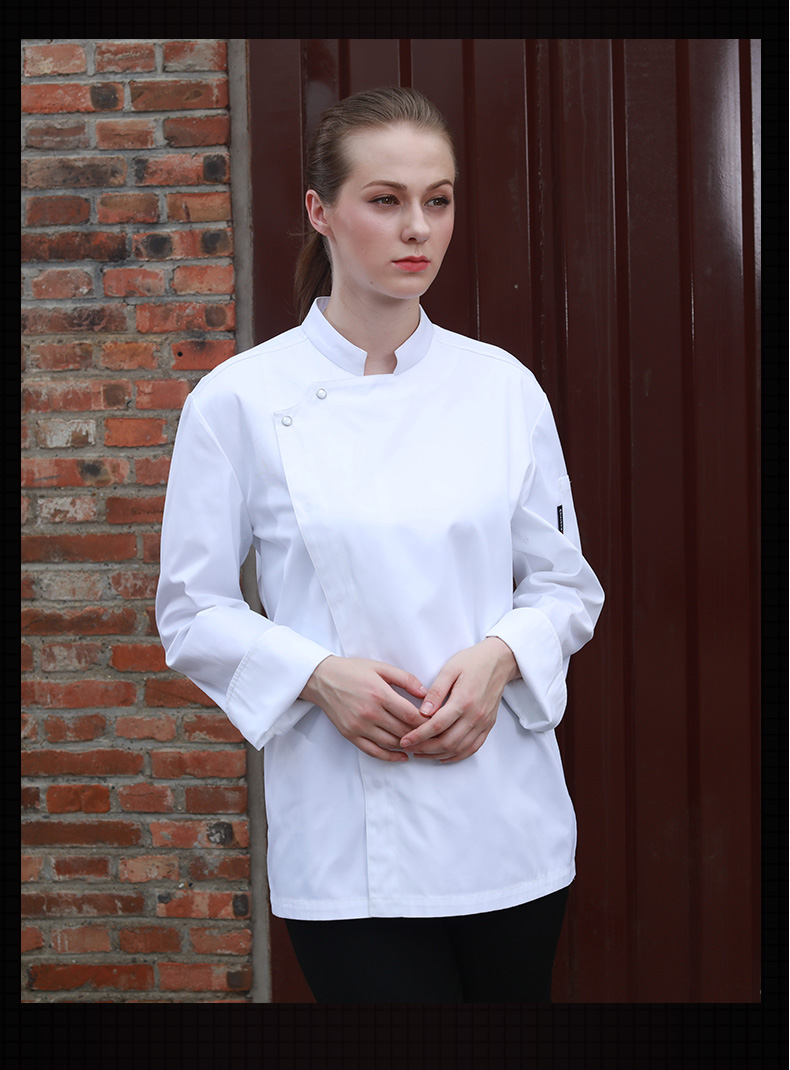 可印制中国厨师服厨师工作服新疆棉长袖酒店餐饮厨房饭店大码主厨厨师