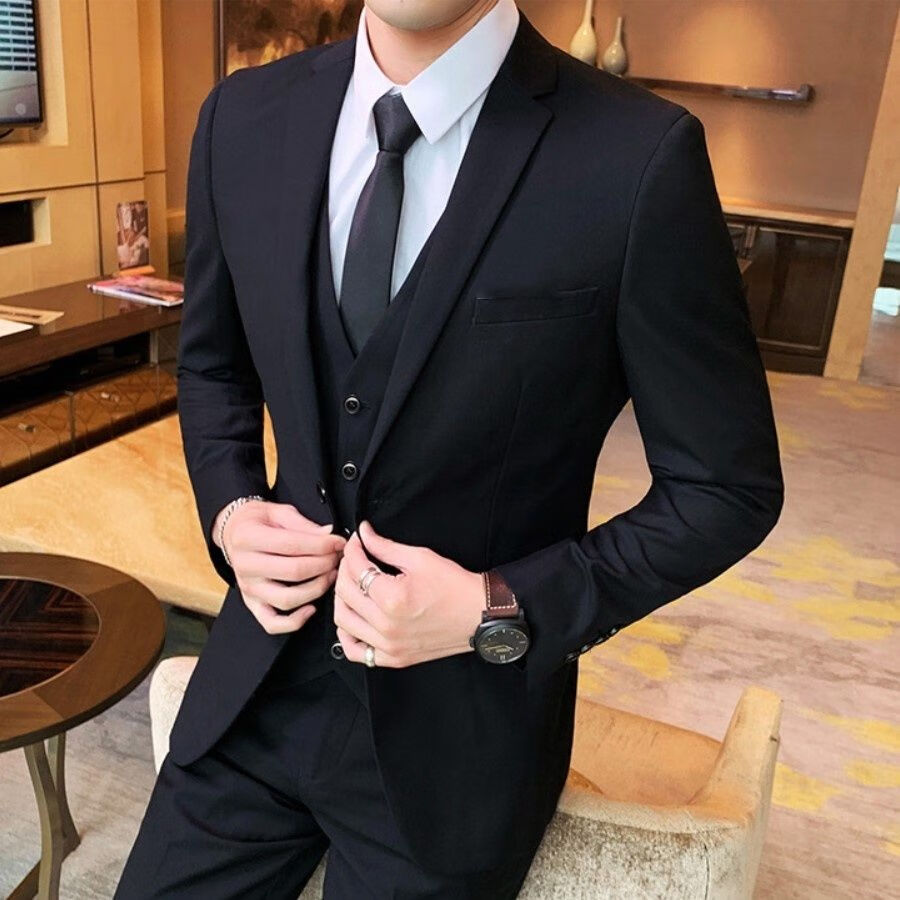 富贵鸟旗舰官方店高质量男性韩版修身西装套装男士商务休闲青少年小