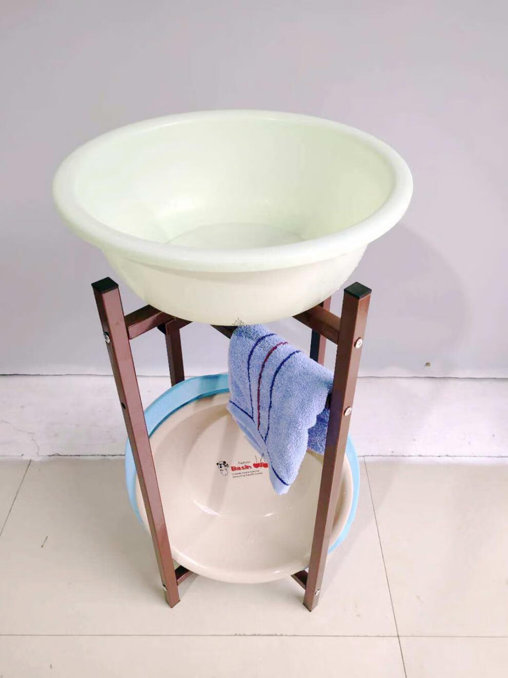 现货闪发脸盆架农村复古脸盆架洗脸盆架子落地家用多功能简易落地式