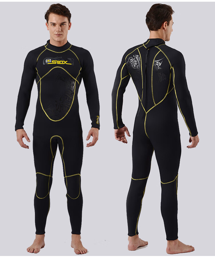 干式潜水服 5mm半干式潜水服3mm浮潜湿衣加厚防寒防晒男女冬季保暖