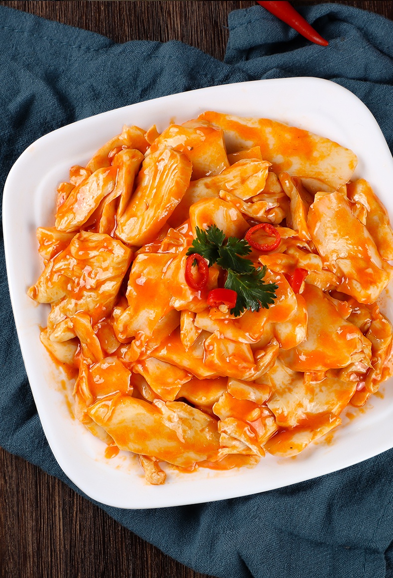 香辣杏鲍菇大袋红油蘑菇小吃即食酱咸菜整箱下饭菜凉拌饭商用 香辣