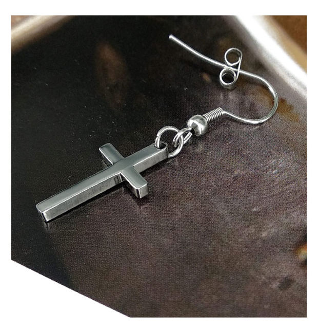 【纪念版】黄家驹纪念品 beyond乐队黄家驹同款十字架耳环耳坠耳圈环