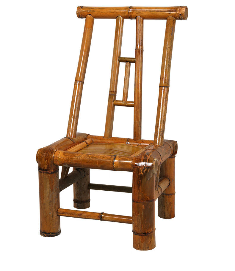 520竹椅子靠背椅竹凳子手工椅子座椅竹编复古椅子阳台茶几座凳子小号