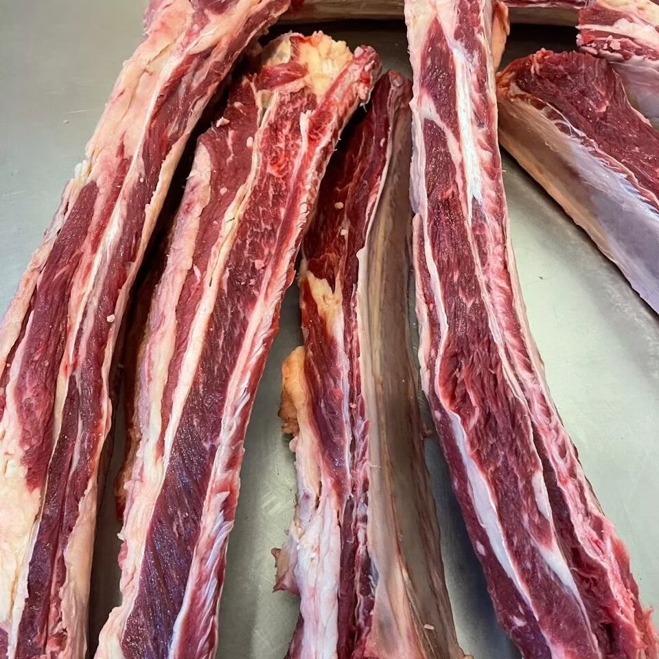 清真牛排骨牛肋骨牛骨汤生鲜牛肉冷冻牛骨带肉牛骨头 牛肋骨5斤(多肉)
