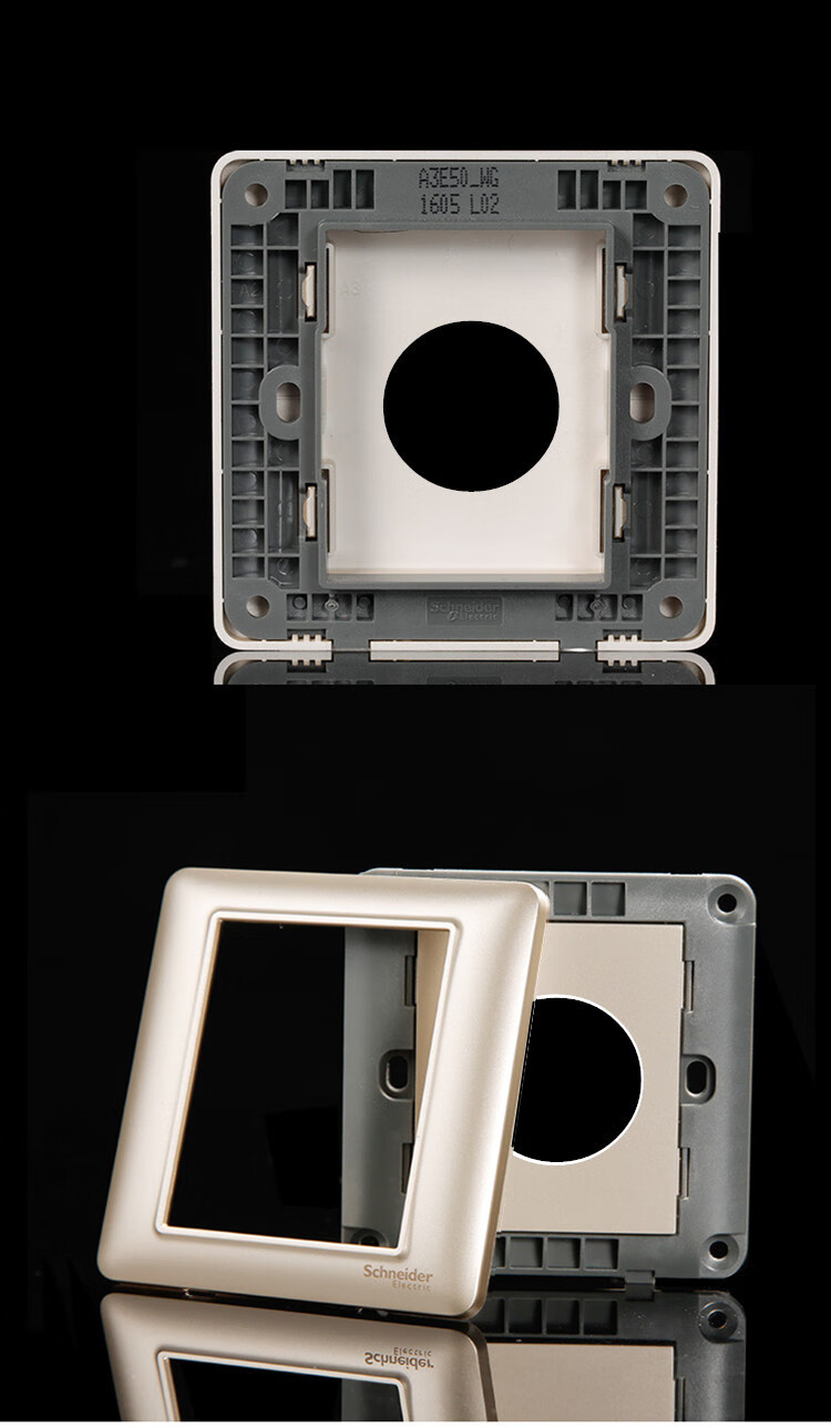 睿意金穿线面板电视插头hdmi线网线音响出线孔面板穿线盖板 睿意白】