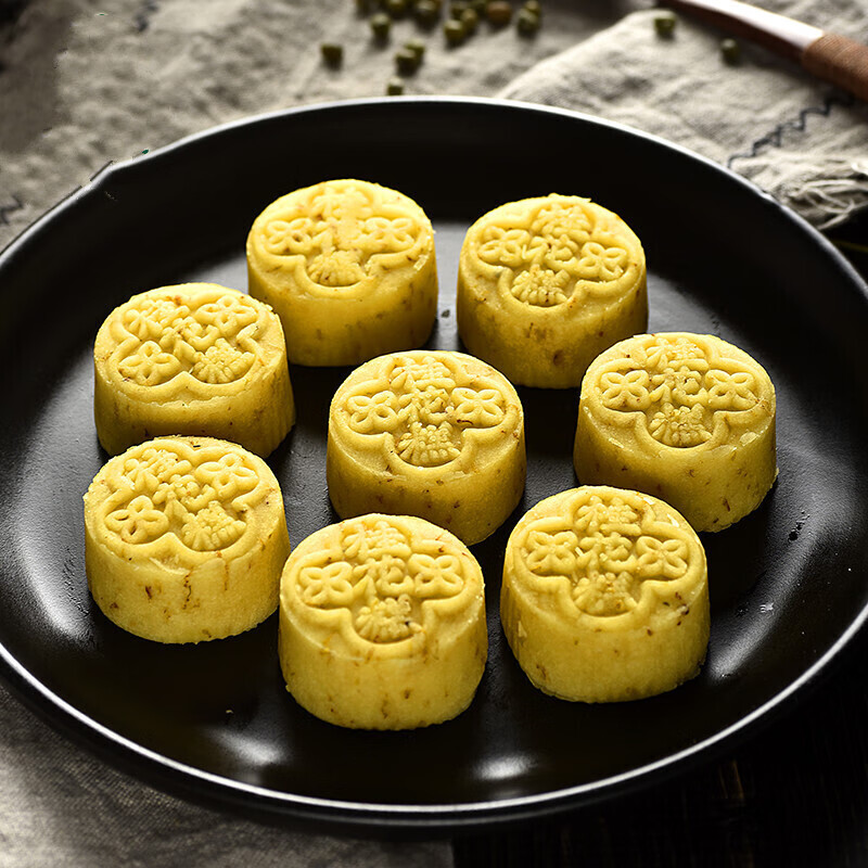 泸溪河传统桂花糕点传统手工绿豆冰糕点休闲食日式伴手礼6粒装桂花味