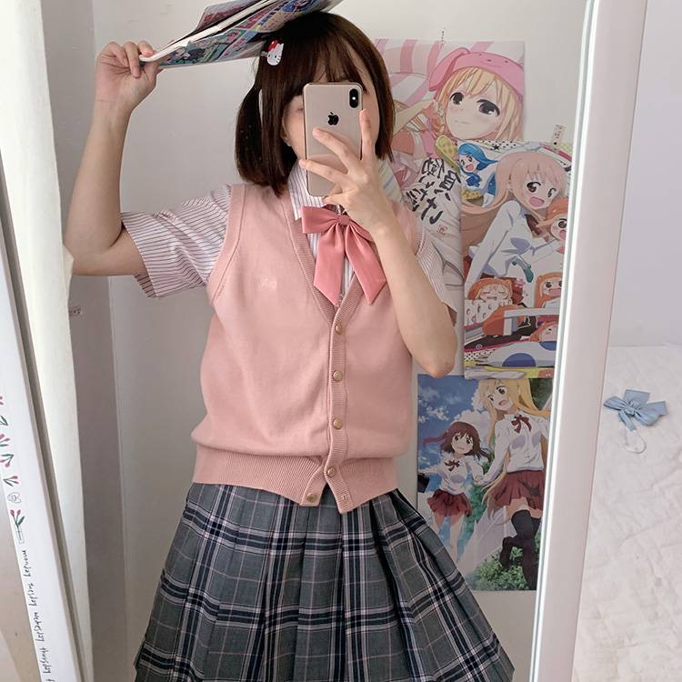 梗豆物语三丽鸥凯蒂猫联名甜美jk制服条纹衬衫凯蒂猫条纹衬衫m