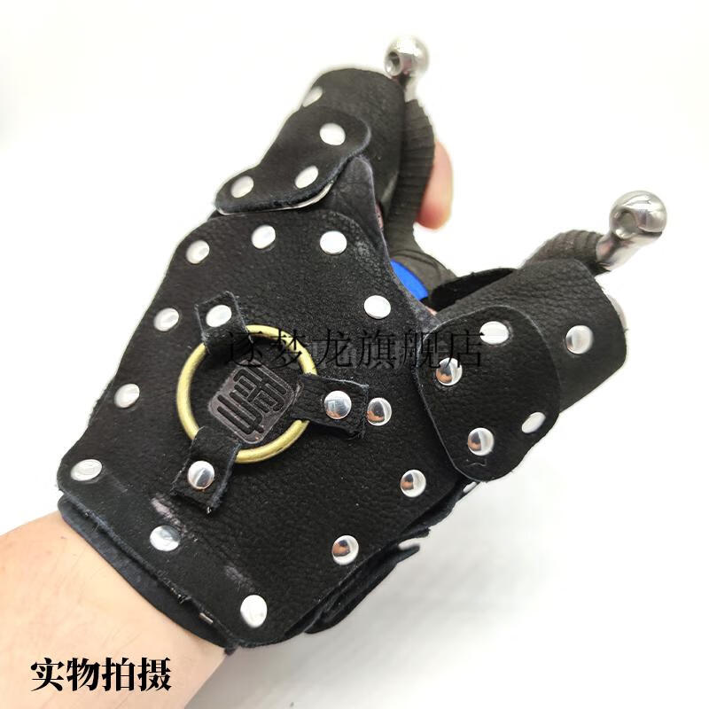 2022新款弹弓射护手飞雪创鱼镖护手弹弓射鱼打手钢板防护手套新款鱼