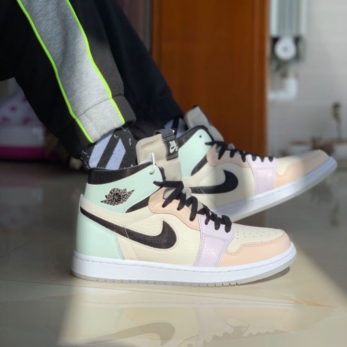 耐·克ni·ke官方aj1复活节高帮拼色百搭休闲百搭高品质耐磨大童男女