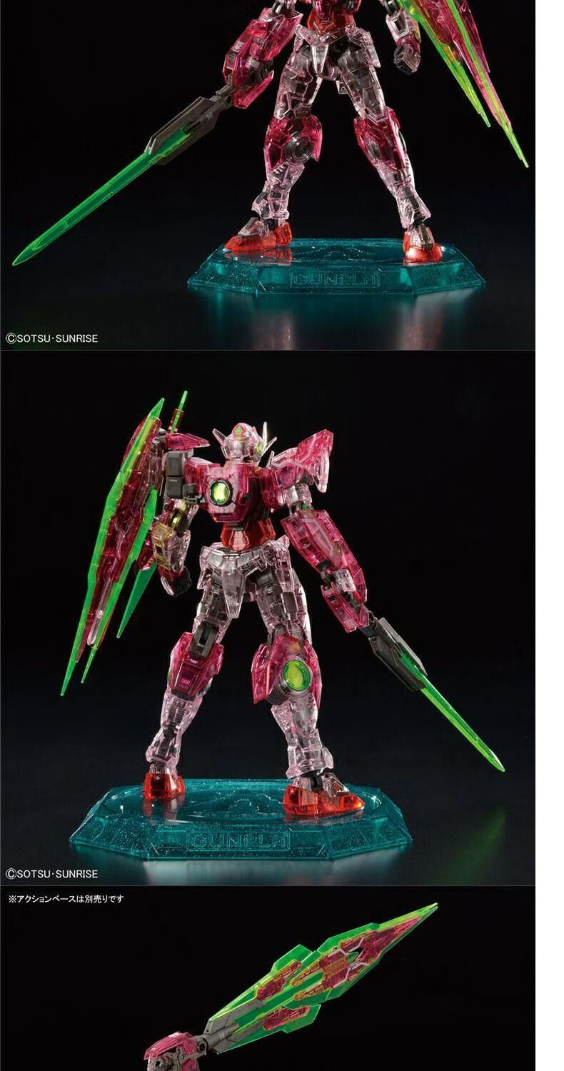 万代台场限定高达基地rg114400q三红彩色透明拼装模型万代