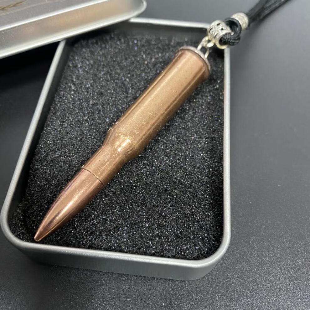 壳项链头吊坠男挂件退伍纪念品送战友礼物弹壳工艺品 22号美军9毫米