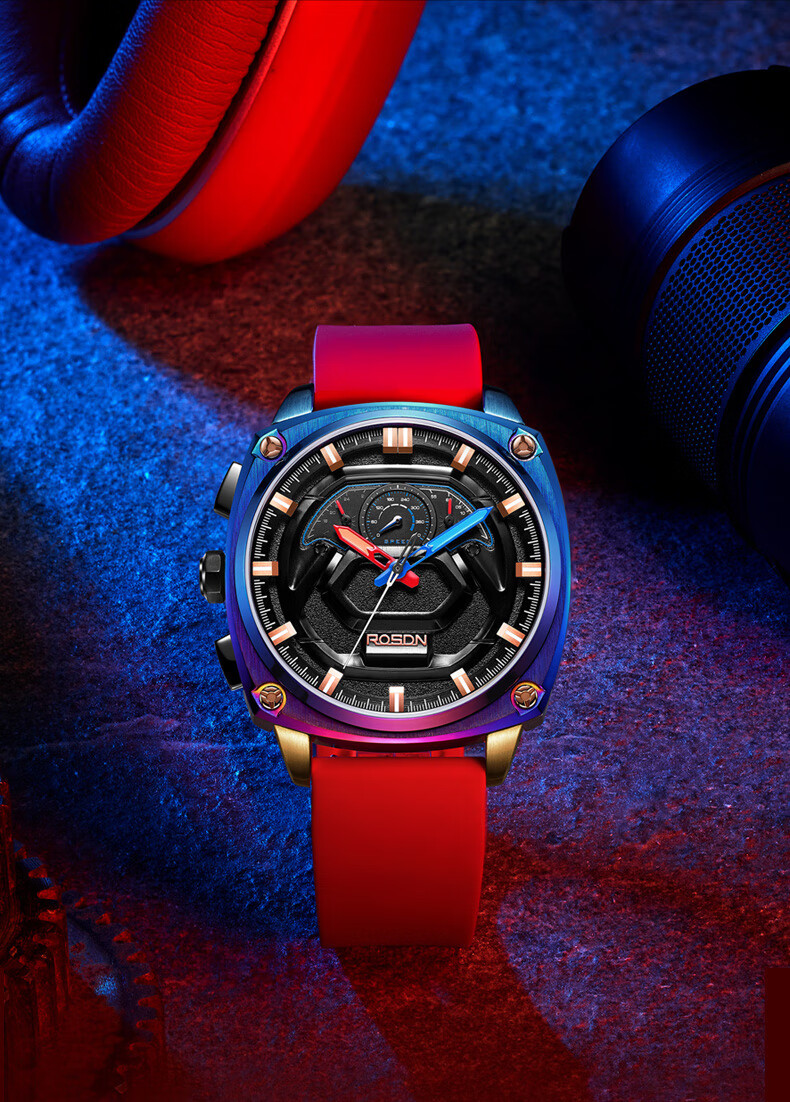 无畏系列劳士顿rosdn手表男限量男士手表品牌防水时尚缤纷彩3288g3288