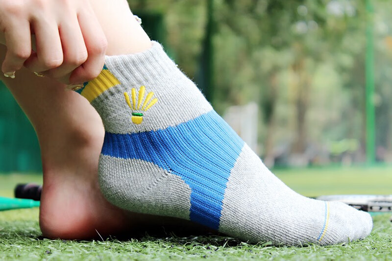 3双羽毛球袜子棉质加厚毛巾底训练运动中短筒男女少年儿童中筒3黑色