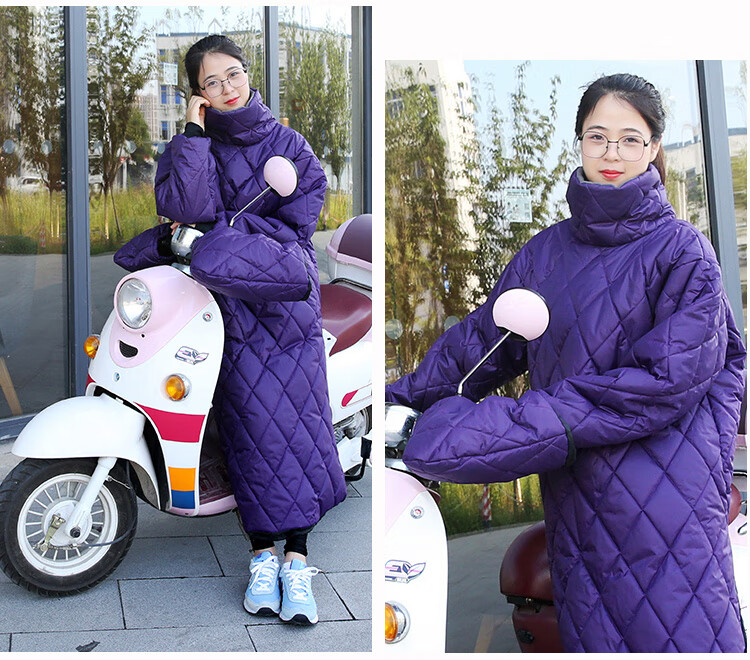 电动车挡风衣电瓶车挡风被冬季加绒加厚大码挡风罩防水电动摩托车防