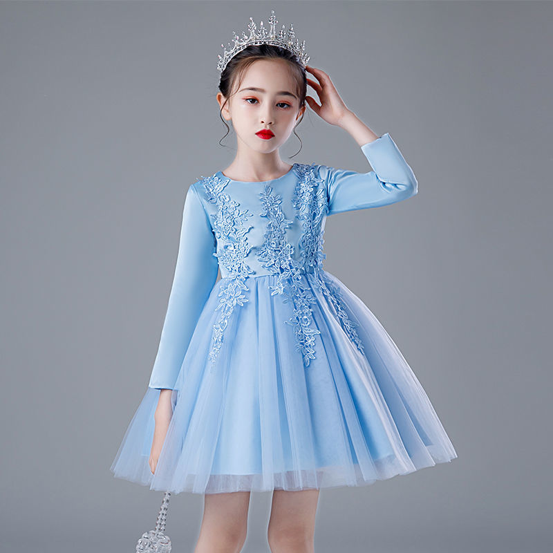 礼服蓬蓬纱女童公主裙小女孩婚纱洋气裙子宝宝连衣裙夏季小孩子好宝宝
