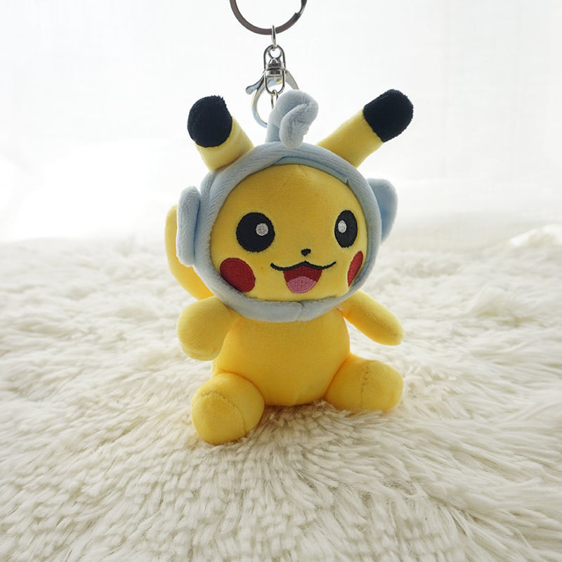 新品皮卡丘钥匙挂件可爱公仔卡通玩偶背包挂饰网红创意钥匙扣女精品